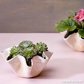 Lace clay pots