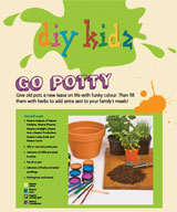 kids can paint up old pots to make funky herb planters