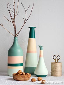 Paint striped vases