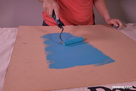 Paint MDF square blue