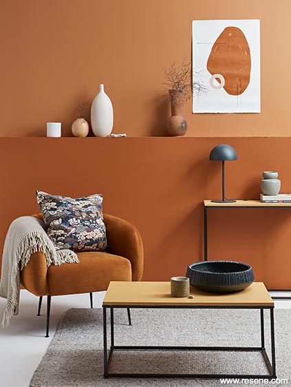Curry hues are perfect for winter decorating