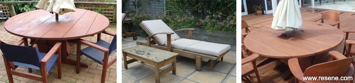 Finishing outdoor furniture - staining or oiling