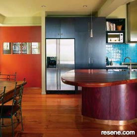 Colours and patterns in this new kitchen can be changed whenever the family chooses