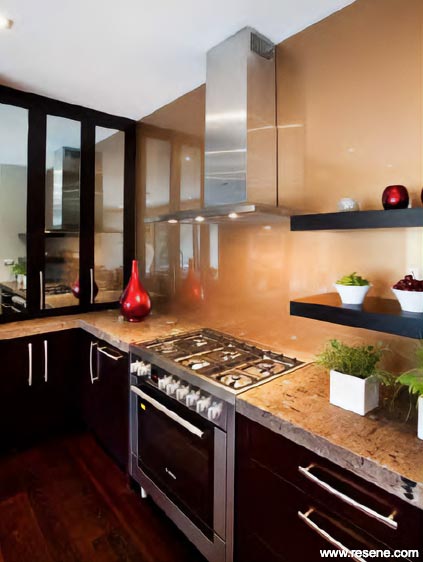 Modern brown kitchen