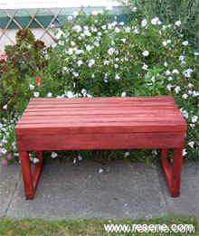 Step by step instructions for making a garden bench