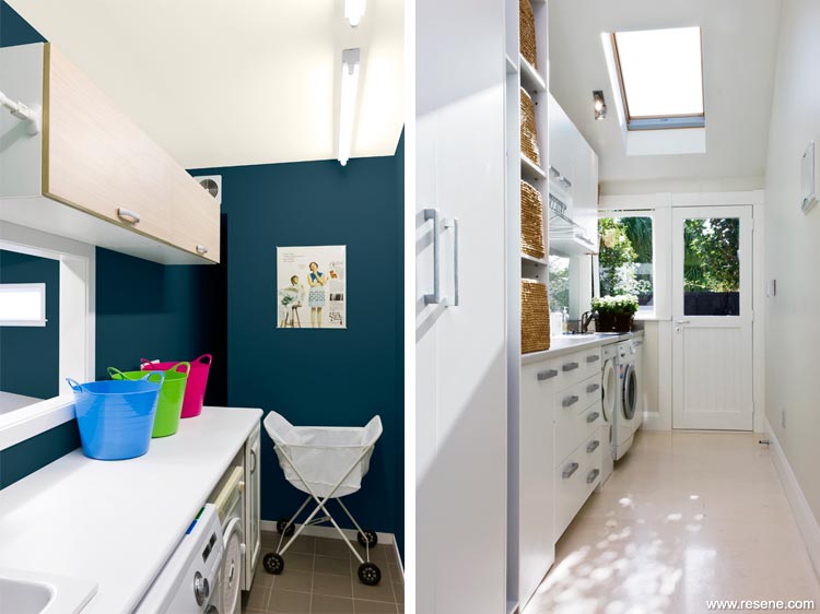 Renovating a laundry room - colour use and accessories