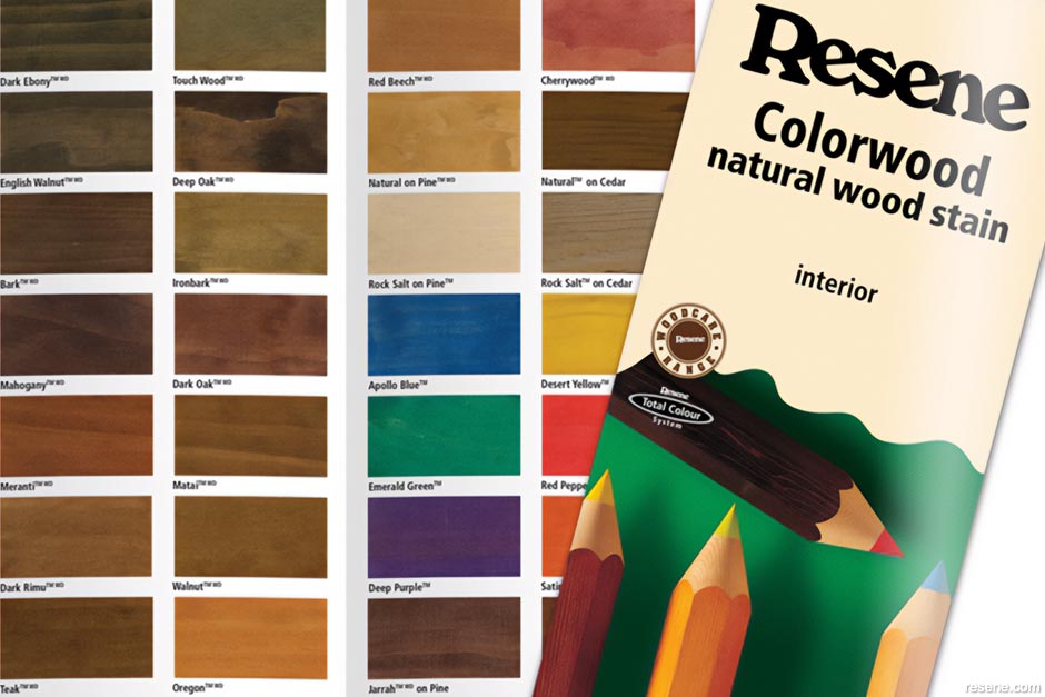 Resene Colorwood wood stains range
