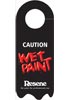 Wet paint door hanger sign - black/red