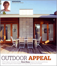 Outdoor appeal is improved by well kept decks and fences