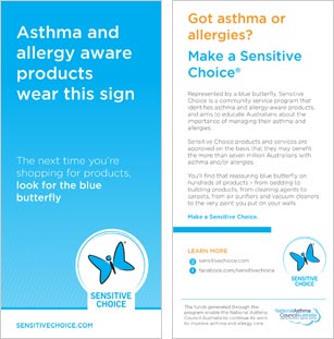 Look for the blue butterfly - asthma and allergy aware products
