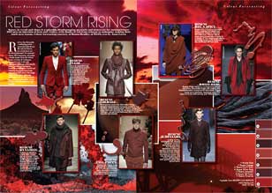 Red for menswear for autumn/winter 2012