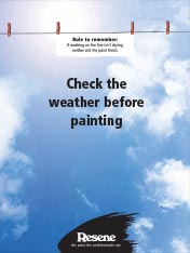 Check the weather before painting