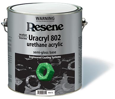 Resene Waterborne Uracryl 802 waterborne urethane acrylic semi-gloss finish