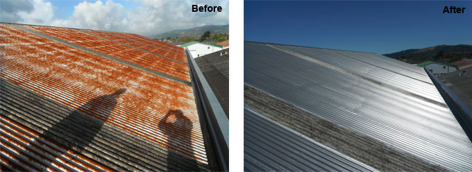 Resene Alumastic rejuvenates a rusted roof