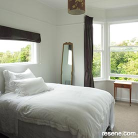 Create a white airy bedroom