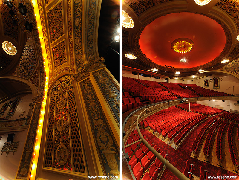 Regent Theatre proscenium arch and ceiling