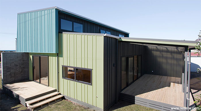 This Waihi bach wins the  Resene Total Colour Residential Exterior Award