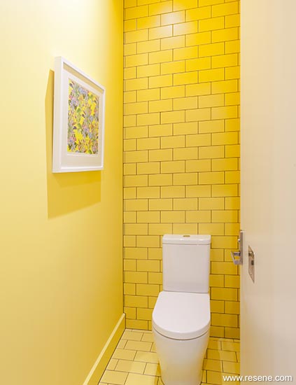 Yellow toilet