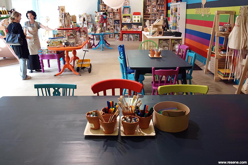 Colourful store interior for kids