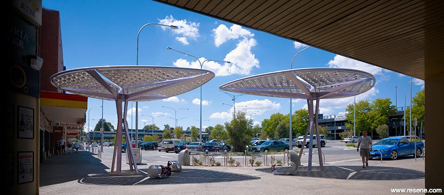 Shade structures and public lighting
