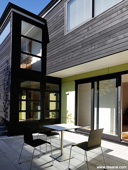 Black and green exterior