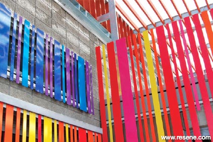 Colourful painted steel 