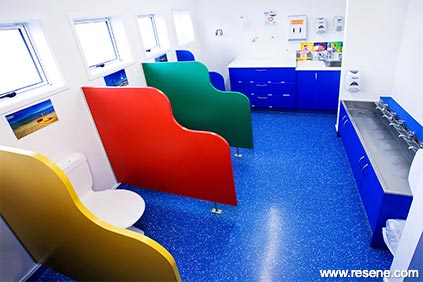 Colourful bathroom - childcare centre