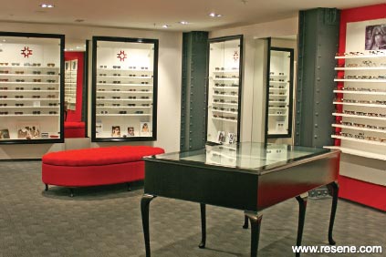 Michael Holmes Premium Eyewear displays