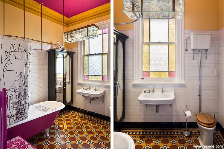 Colour use in a historic house bathroom