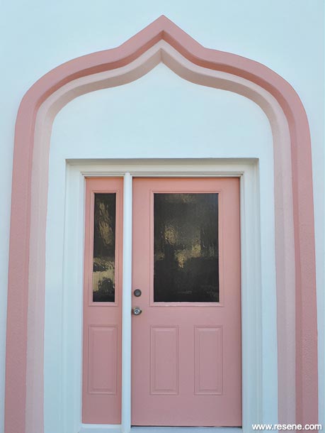 Pink and white exterior