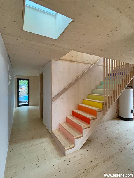 Colourful staircase