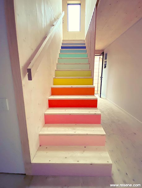 Colourful home stairs