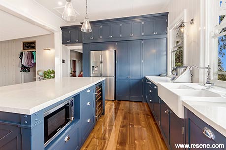 Modern dark blue kitchen