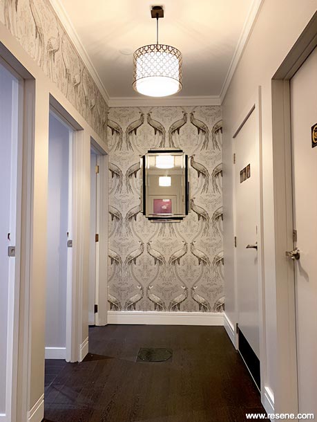 Calming and neutral hallway