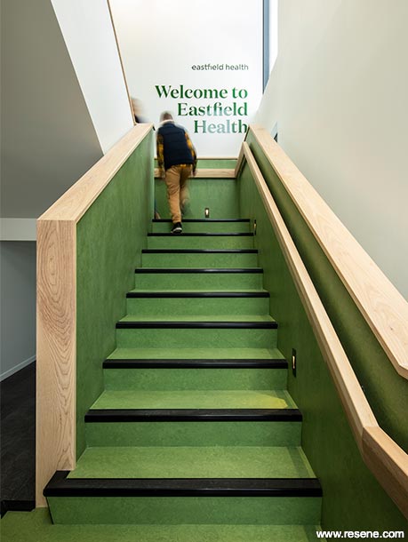 Green staircase