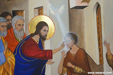 Jesus Heals the Blind Man painting 2