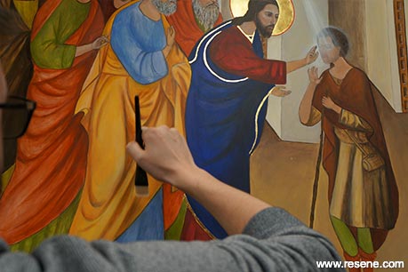 Jesus Heals the Blind Man painting 3