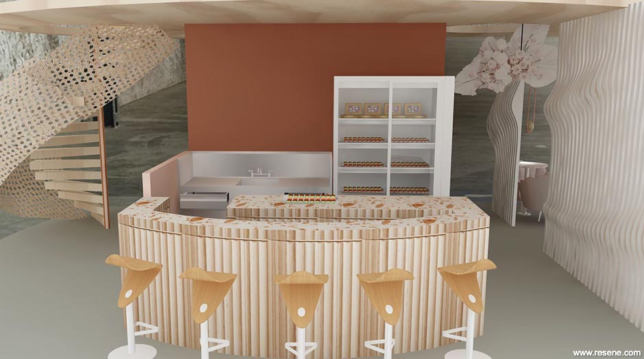 Lure Cafe - interior rendering