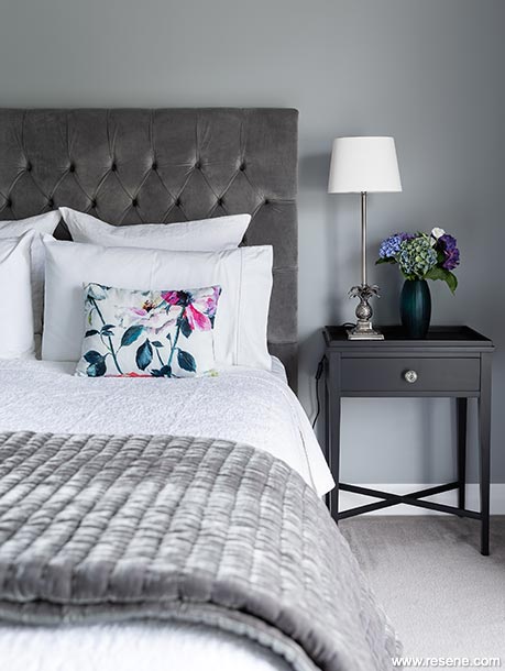 Elegant grey master bedroom