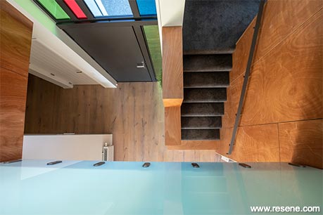 Home staircase - top view