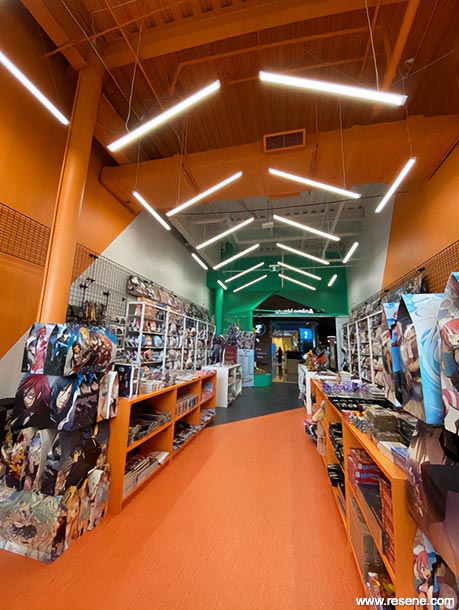 Orange store interior