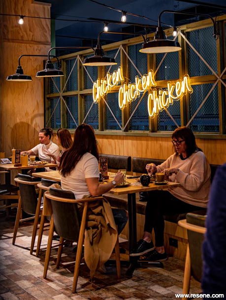 Timber restaurant interior