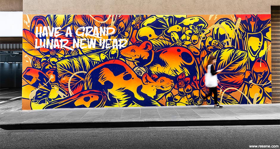 Year of the Rat mural