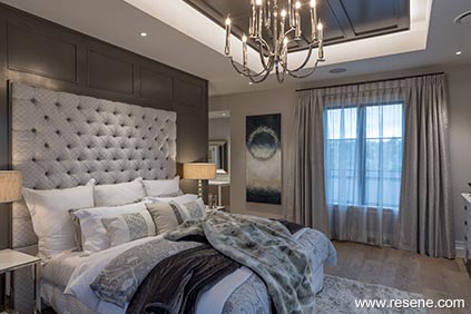 Master bedroom in soft greys