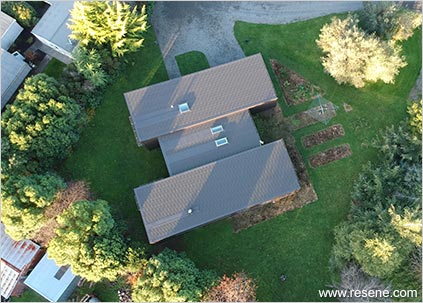 Overhead view of house