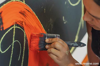 Painting the orange