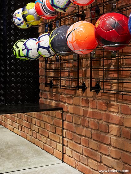 Wall of balls in the shop