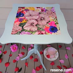 Decoupage to transform a vintage side table