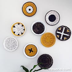 Paint a woven plate
