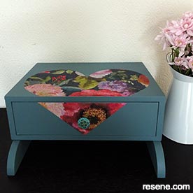 Furniture upcycle with wallpaper
